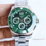 Swiss Replica Longines Hydroconquest 7750 Chronograph TWF Olive Green Watch 41mm